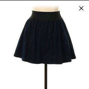 Navy and black mini skirt